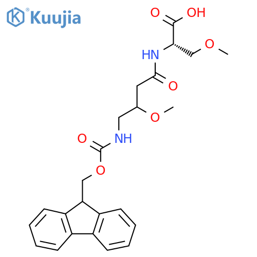 (2S)-2-4-({(9H-fluoren-9-yl)methoxycarbonyl}amino)-3-methoxybutanamido-3-methoxypropanoic acid structure