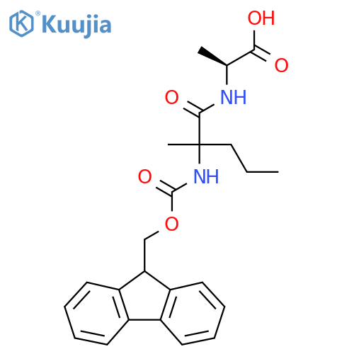 (2S)-2-2-({(9H-fluoren-9-yl)methoxycarbonyl}amino)-2-methylpentanamidopropanoic acid structure