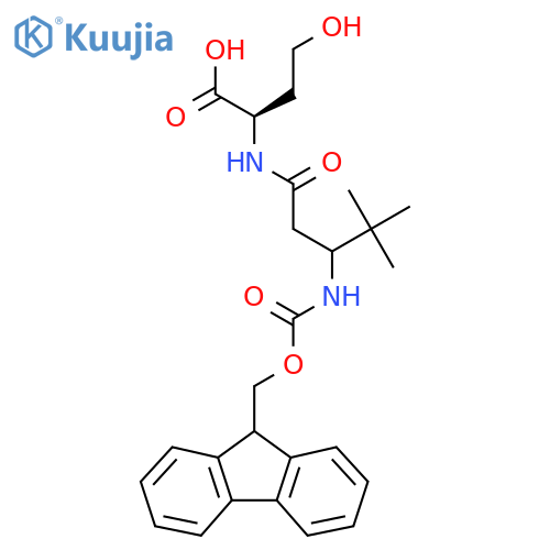 (2R)-2-3-({(9H-fluoren-9-yl)methoxycarbonyl}amino)-4,4-dimethylpentanamido-4-hydroxybutanoic acid structure