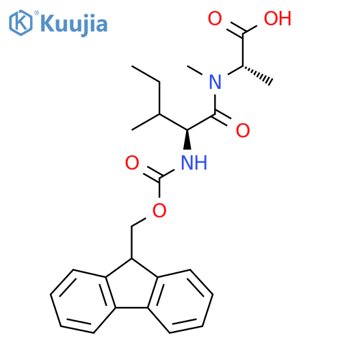 (2S)-2-(2S)-2-({(9H-fluoren-9-yl)methoxycarbonyl}amino)-N,3-dimethylpentanamidopropanoic acid structure