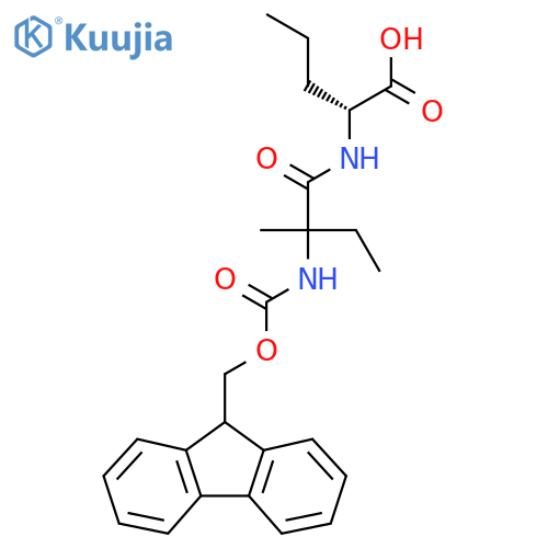 (2R)-2-2-({(9H-fluoren-9-yl)methoxycarbonyl}amino)-2-methylbutanamidopentanoic acid structure