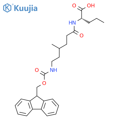 (2S)-2-6-({(9H-fluoren-9-yl)methoxycarbonyl}amino)-4-methylhexanamidopentanoic acid structure