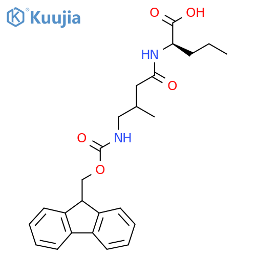 (2R)-2-4-({(9H-fluoren-9-yl)methoxycarbonyl}amino)-3-methylbutanamidopentanoic acid structure