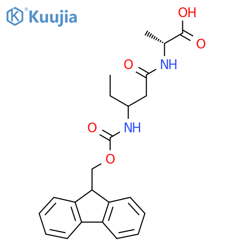 (2R)-2-3-({(9H-fluoren-9-yl)methoxycarbonyl}amino)pentanamidopropanoic acid structure