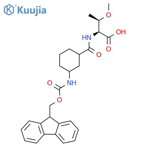 (2S,3R)-2-{3-({(9H-fluoren-9-yl)methoxycarbonyl}amino)cyclohexylformamido}-3-methoxybutanoic acid structure
