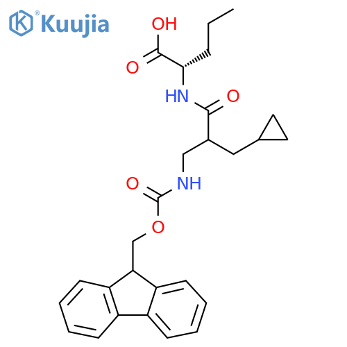 (2S)-2-2-(cyclopropylmethyl)-3-({(9H-fluoren-9-yl)methoxycarbonyl}amino)propanamidopentanoic acid structure