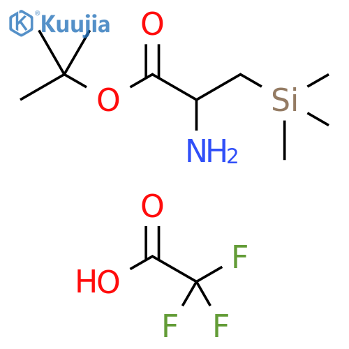 tert-butyl 2-amino-3-(trimethylsilyl)propanoate, trifluoroacetic acid structure