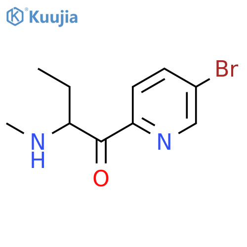 1-(5-Bromopyridin-2-yl)-2-(methylamino)butan-1-one structure