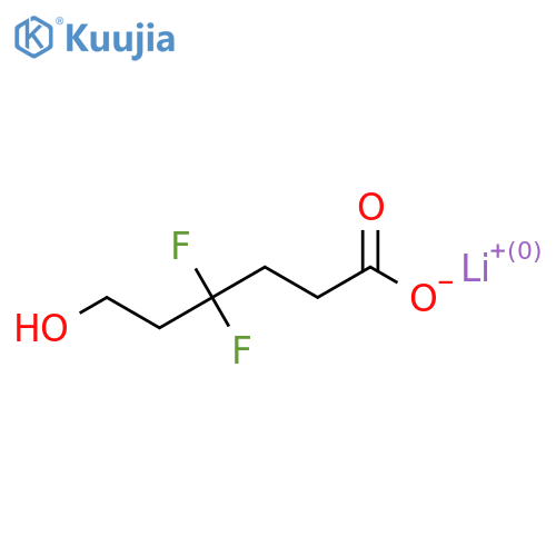 Lithium(1+) 4,4-difluoro-6-hydroxyhexanoate structure