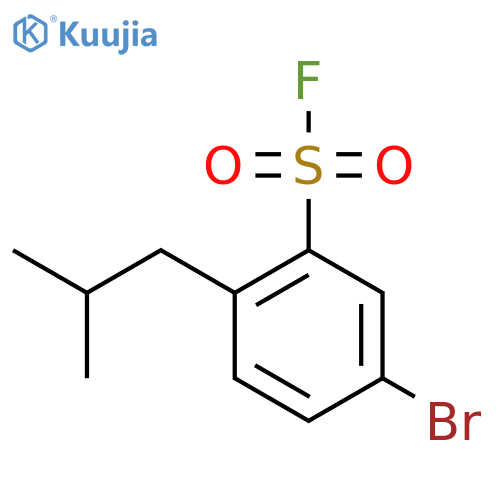 5-Bromo-2-(2-methylpropyl)benzene-1-sulfonyl fluoride structure