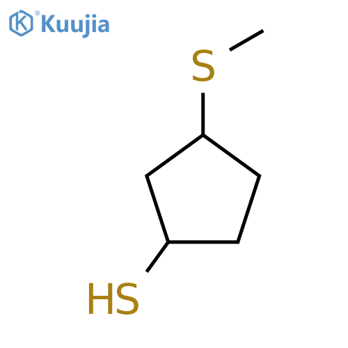 3-(methylsulfanyl)cyclopentane-1-thiol, Mixture of diastereomers structure