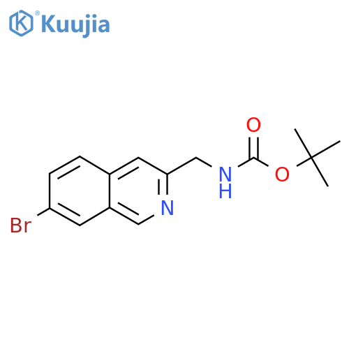 tert-butyl N-(7-bromoisoquinolin-3-yl)methylcarbamate structure