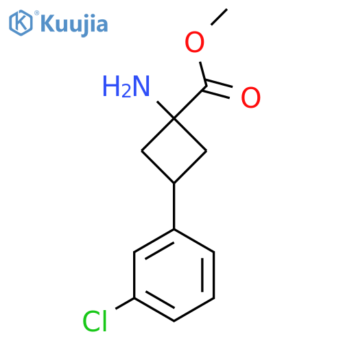 Methyl (1s,3s)-1-amino-3-(3-chlorophenyl)cyclobutane-1-carboxylate structure