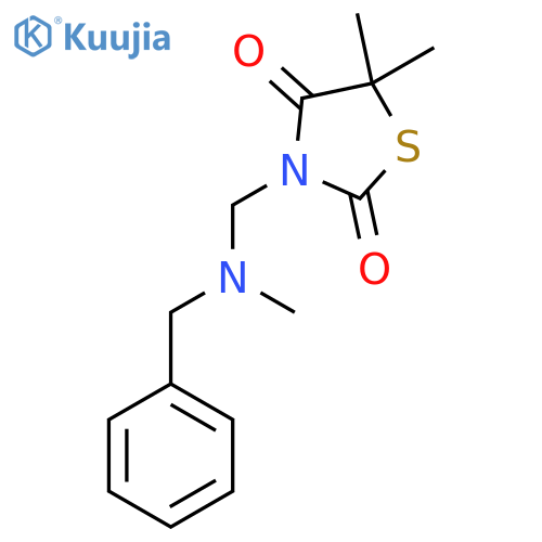 3-{benzyl(methyl)aminomethyl}-5,5-dimethyl-1,3-thiazolidine-2,4-dione structure