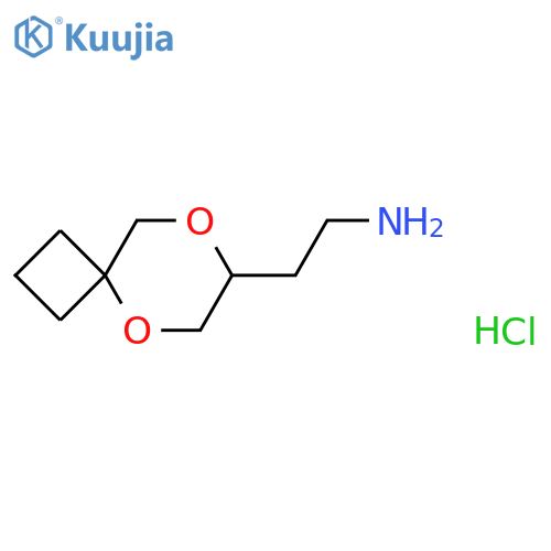 2-{5,8-dioxaspiro3.5nonan-7-yl}ethan-1-amine hydrochloride structure