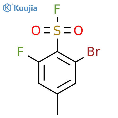 2-Bromo-6-fluoro-4-methylbenzene-1-sulfonyl fluoride structure