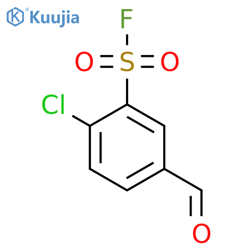 2-Chloro-5-formylbenzene-1-sulfonyl fluoride structure