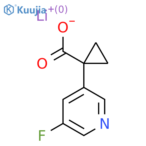 Lithium(1+) 1-(5-fluoropyridin-3-yl)cyclopropane-1-carboxylate structure