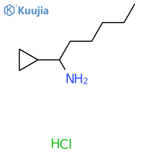 1-Cyclopropylhexan-1-amine hydrochloride structure