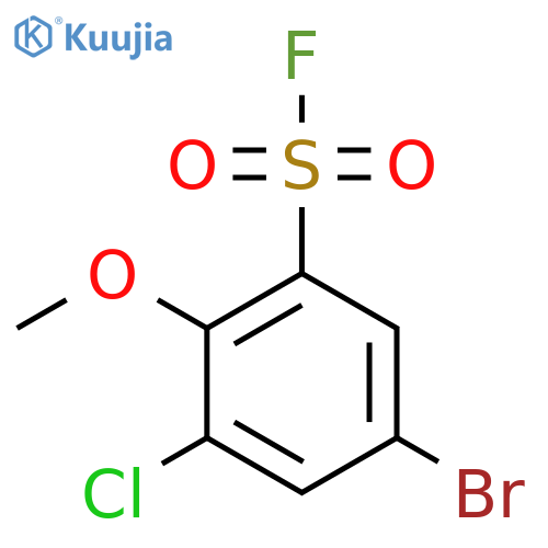 5-Bromo-3-chloro-2-methoxybenzene-1-sulfonyl fluoride structure