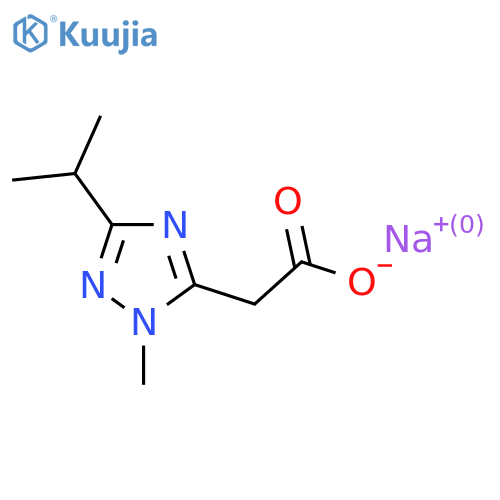 sodium 2-1-methyl-3-(propan-2-yl)-1H-1,2,4-triazol-5-ylacetate structure
