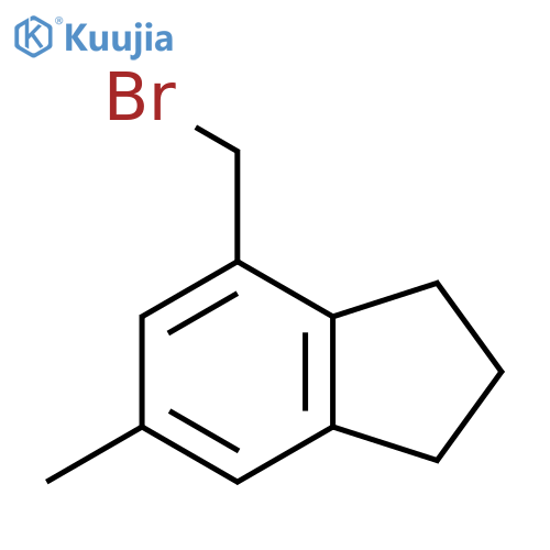 4-(bromomethyl)-6-methyl-2,3-dihydro-1H-indene structure