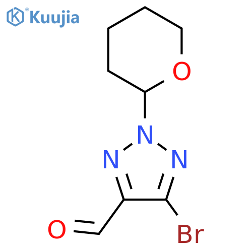 5-bromo-2-(oxan-2-yl)-2H-1,2,3-triazole-4-carbaldehyde structure