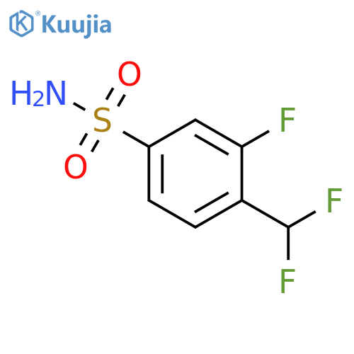 4-(difluoromethyl)-3-fluorobenzene-1-sulfonamide structure