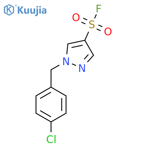 1-(4-chlorophenyl)methyl-1H-pyrazole-4-sulfonyl fluoride structure