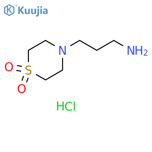 4-(3-aminopropyl)-1lambda6-thiomorpholine-1,1-dione dihydrochloride structure