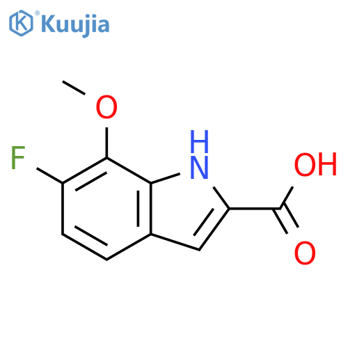 6-fluoro-7-methoxy-1H-indole-2-carboxylic acid structure
