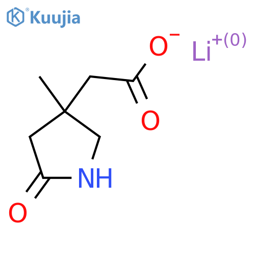 Lithium(1+) 2-(3-methyl-5-oxopyrrolidin-3-yl)acetate structure