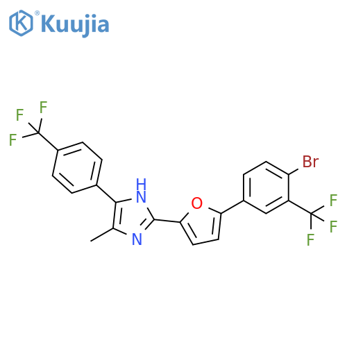 2-{5-4-bromo-3-(trifluoromethyl)phenylfuran-2-yl}-5-methyl-4-4-(trifluoromethyl)phenyl-1H-imidazole structure