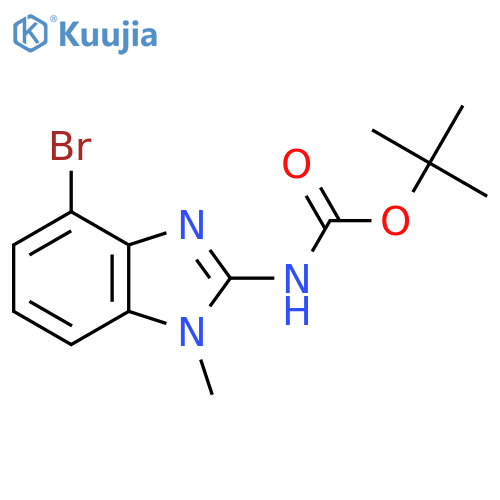 tert-butyl N-(4-bromo-1-methyl-1H-1,3-benzodiazol-2-yl)carbamate structure