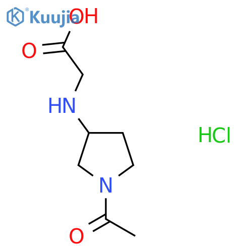 2-(1-acetylpyrrolidin-3-yl)aminoacetic acid hydrochloride structure