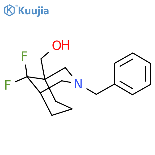 {3-benzyl-9,9-difluoro-3-azabicyclo3.3.1nonan-1-yl}methanol structure