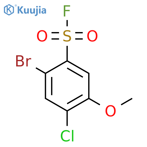 2-Bromo-4-chloro-5-methoxybenzene-1-sulfonyl fluoride structure