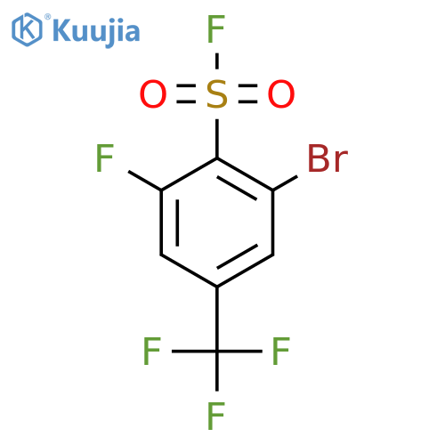 2-Bromo-6-fluoro-4-(trifluoromethyl)benzene-1-sulfonyl fluoride structure