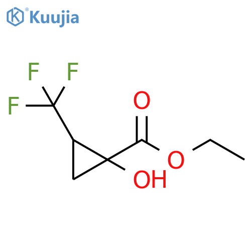 ethyl 1-hydroxy-2-(trifluoromethyl)cyclopropane-1-carboxylate, Mixture of diastereomers structure