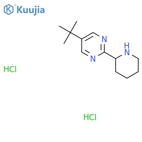 5-Tert-butyl-2-(piperidin-2-yl)pyrimidine dihydrochloride structure