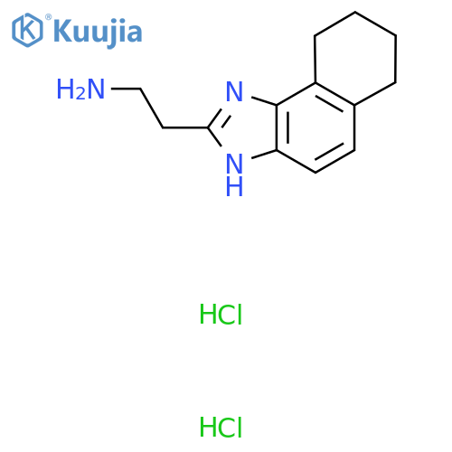 2-{1H,6H,7H,8H,9H-naphtho1,2-dimidazol-2-yl}ethan-1-amine dihydrochloride structure