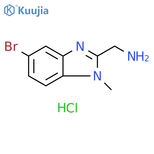 1-(5-bromo-1-methyl-1H-1,3-benzodiazol-2-yl)methanamine dihydrochloride structure