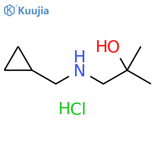 1-(cyclopropylmethyl)amino-2-methylpropan-2-ol hydrochloride structure
