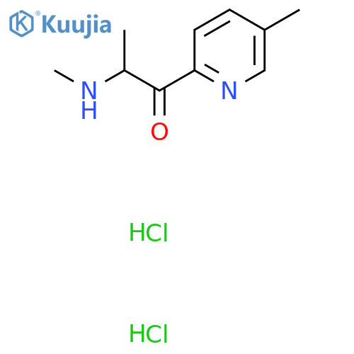 2-(Methylamino)-1-(5-methylpyridin-2-yl)propan-1-one dihydrochloride structure