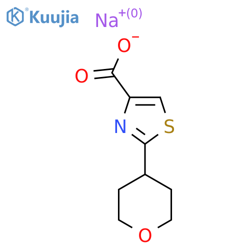 Sodium 2-(oxan-4-yl)-1,3-thiazole-4-carboxylate structure