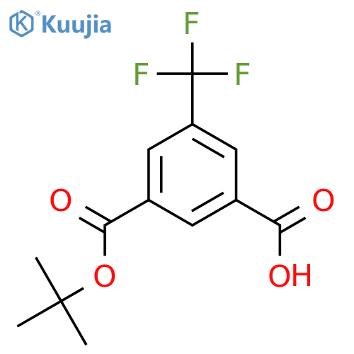 3-[(Tert-butoxy)carbonyl]-5-(trifluoromethyl)benzoic acid structure