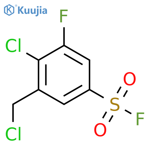 4-Chloro-3-(chloromethyl)-5-fluorobenzene-1-sulfonyl fluoride structure