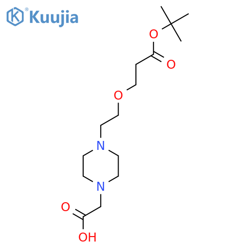 2-(4-{2-3-(tert-butoxy)-3-oxopropoxyethyl}piperazin-1-yl)acetic acid structure