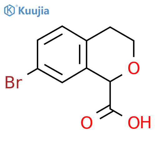 7-Bromo-3,4-dihydro-1H-2-benzopyran-1-carboxylic acid structure