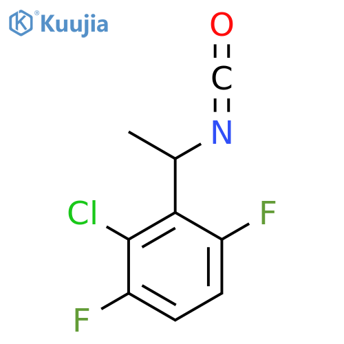 2-chloro-1,4-difluoro-3-(1-isocyanatoethyl)benzene structure